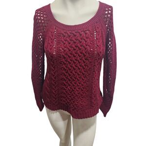 American Eagle Outfitters Cable Knit Sweater Womens Sz M Chunky Open Weave